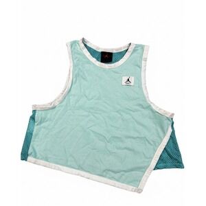 Nike Womens Sz Small Top Mint Green Jordan Essential Mesh Jersey Tank DO5037-379